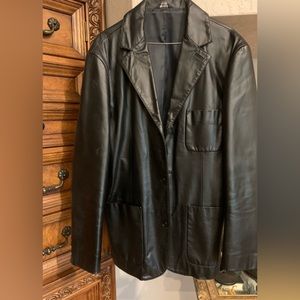 Mens GAP Leather Sports Coat Size Medium